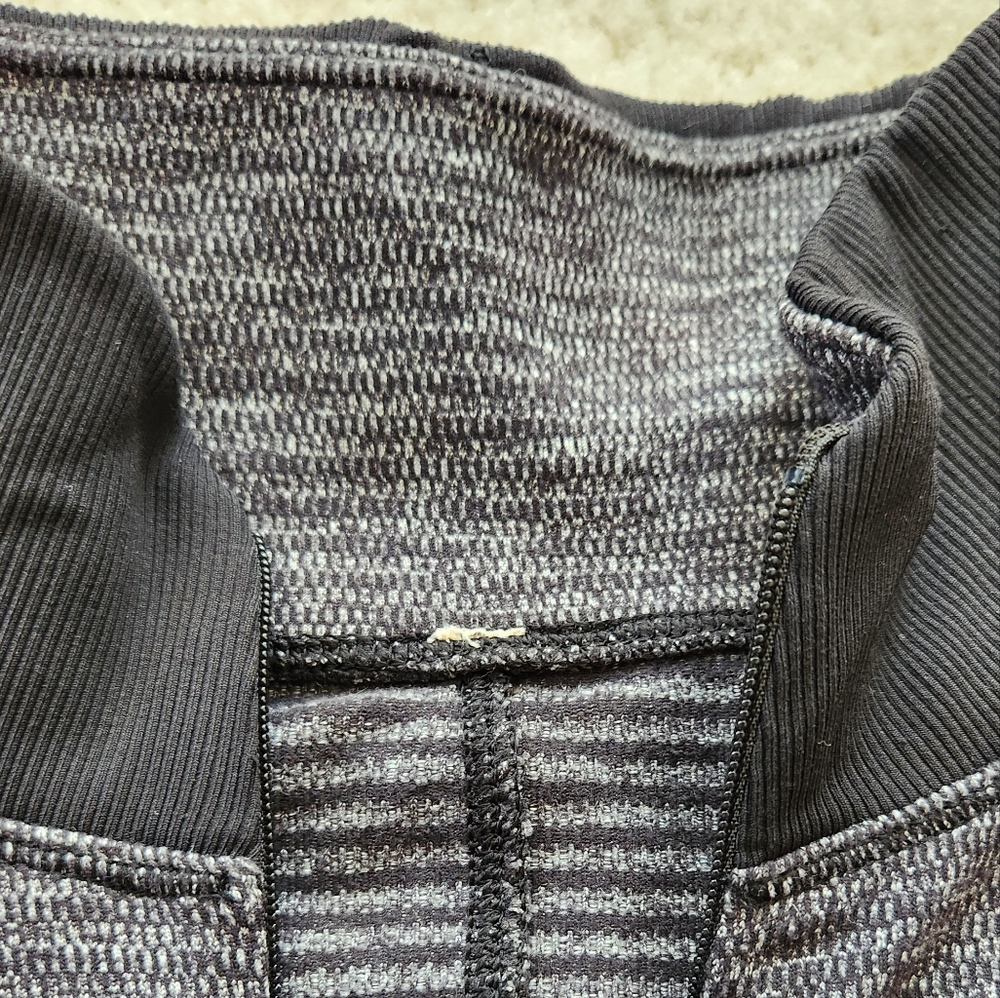 Lululemon Runderful 1/2 Zip Long Sleeve Pullover  Mini Check fitted Ribbed 8 - Picture 4 of 14